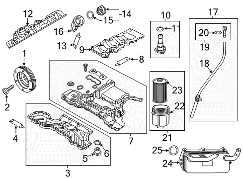 2018 Audi RS7 Filter Element Diagram for 4G0-133-843-L