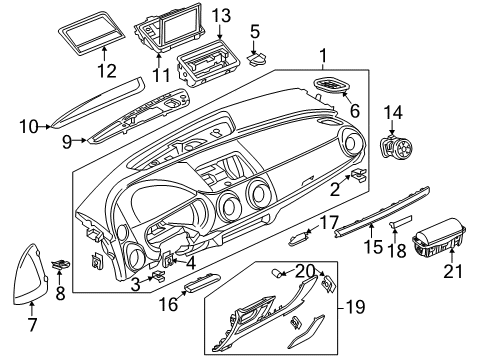 2016 Audi A3 Sportback e-tron Cluster & Switches, Instrument Panel