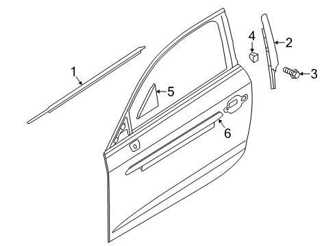 2016 Audi A3 Sportback e-tron Exterior Trim - Front Door