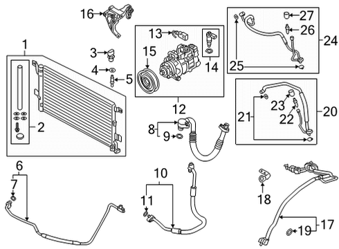 2021 Audi RS6 Avant A/C Condenser, Compressor & Lines