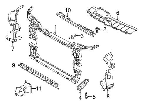 2019 Audi SQ5 Radiator Support