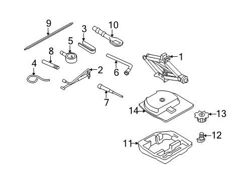 2014 Audi A4 Jack & Components