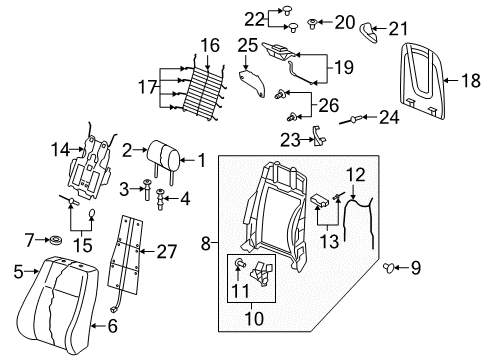 2011 Audi A5 Front Seat Components