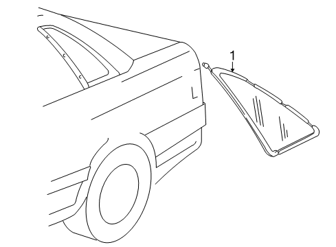 1999 Audi A8 Quattro Quarter Panel - Glass & Hardware