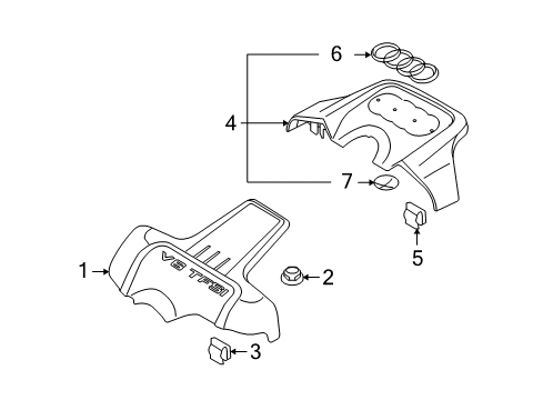 2010 Audi A6 Quattro Engine Appearance Cover