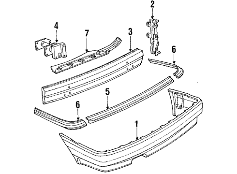 1992 Audi 80 Quattro Rear Bumper