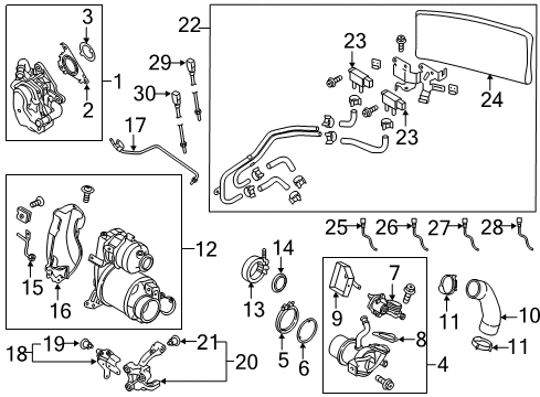 2016 Audi A3 Cooler Diagram for 04L-131-512-BH