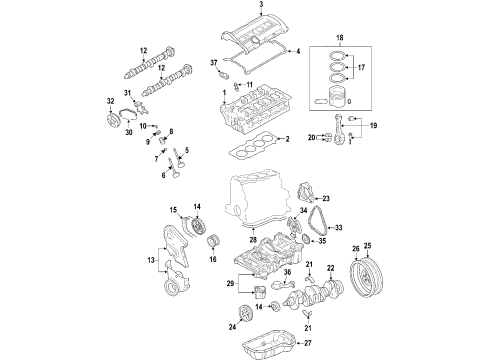 2005 Audi A4 Tension Pulley Diagram for 06D-109-244-E