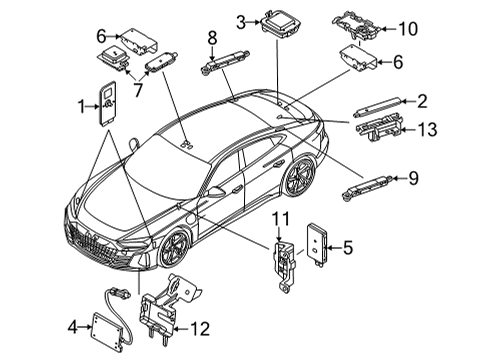 2022 Audi e-tron GT Antenna & Radio