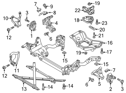 2017 Audi Q5 Engine & Trans Mounting Diagram 2