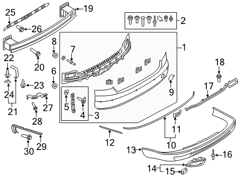 2018 Audi A8 Quattro Bumper Cover Diagram for 4H0-807-067-E-GRU