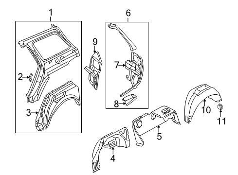 2005 Audi Allroad Quattro Inner Structure - Quarter Panel