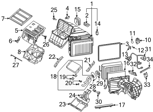 2009 Audi Q7 HVAC Case