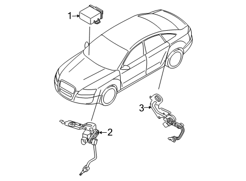 2009 Audi Q7 Electrical Components Diagram 1