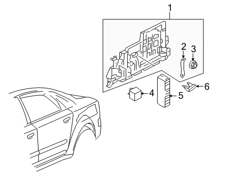 2009 Audi A8 Quattro Electrical Components Diagram 6