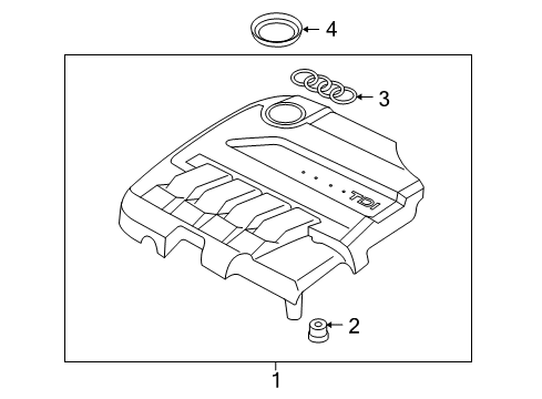 2012 Audi A3 Engine Appearance Cover Diagram 1