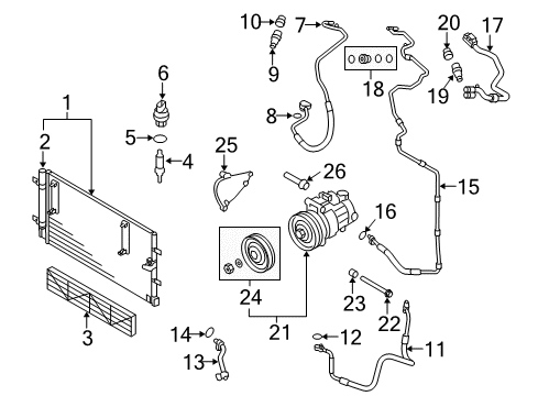 2010 Audi Q5 A/C Condenser, Compressor & Lines