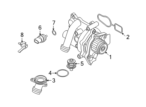 2010 Audi TTS Quattro Water Pump Diagram 2