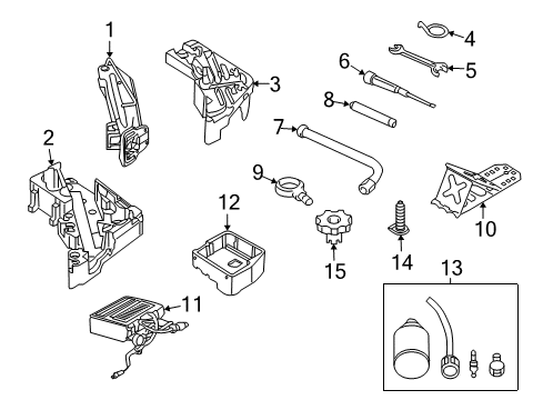 2013 Audi Q7 Jack & Components