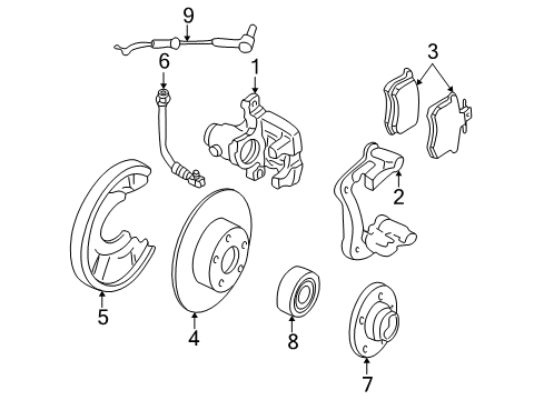 2001 Audi Allroad Quattro Rear Brakes