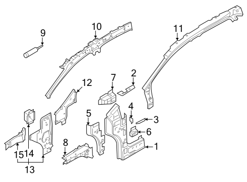 2022 Audi Q4 e-tron Sportback Hinge Pillar