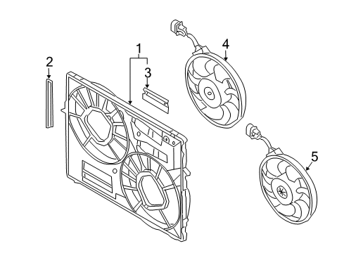 2013 Audi Q7 Cooling System, Radiator, Water Pump, Cooling Fan Diagram 1