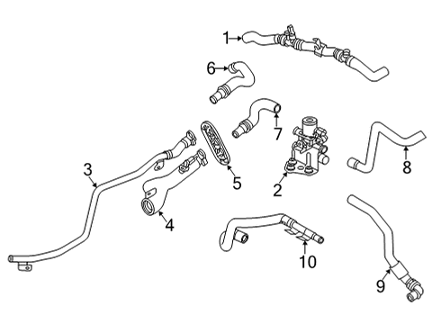 2022 Audi Q5 PHEV Heater Core & Control Valve Diagram 2