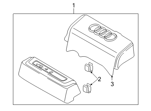 2010 Audi Q7 Engine Appearance Cover Diagram 2