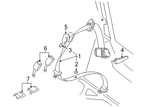 2002 Audi Allroad Quattro Rear Seat Belts Diagram 2