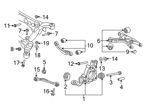 2013 Audi RS5 Rear Suspension Components, Stabilizer Bar