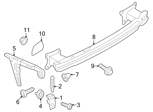 2017 Audi A4 Quattro Bumper & Components - Rear Diagram 4