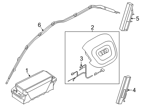 2023 Audi Q5 Air Bag Components Diagram 1