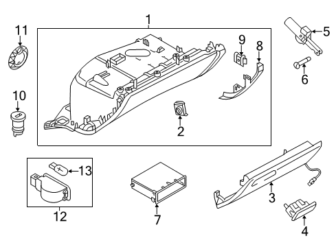 2015 Audi S8 Glove Box