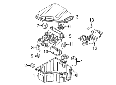 2012 Audi A8 Quattro Fuse & Relay Diagram 1