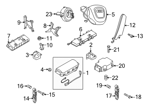 2012 Audi R8 Air Bag Components