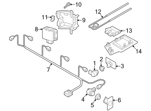 2022 Audi Q3 Electrical Components - Rear Bumper