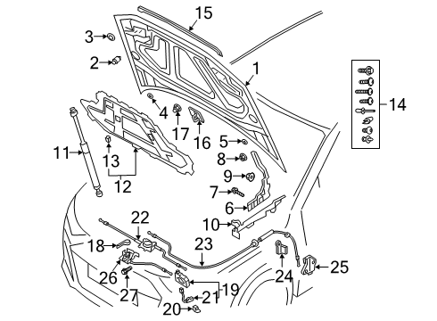 2022 Audi Q3 Hood & Components