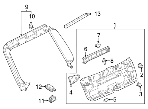 2023 Audi Q5 Interior Trim - Lift Gate Diagram 2