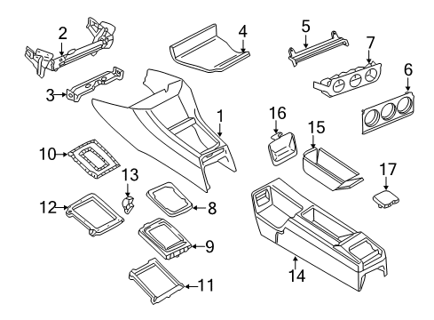 1994 Audi 90 Quattro Center Console