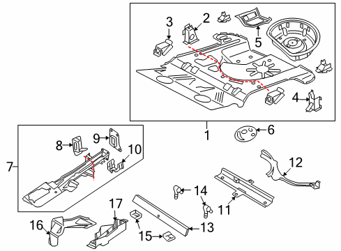 2010 Audi TT Quattro Rear Body - Floor & Rails