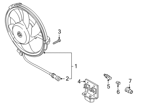 1996 Audi A4 A/C Condenser Fan