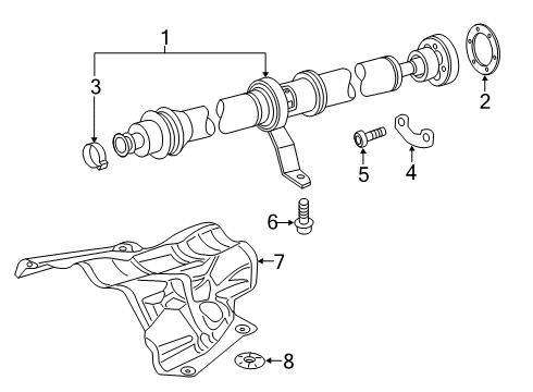 2021 Audi S4 Drive Shaft - Rear