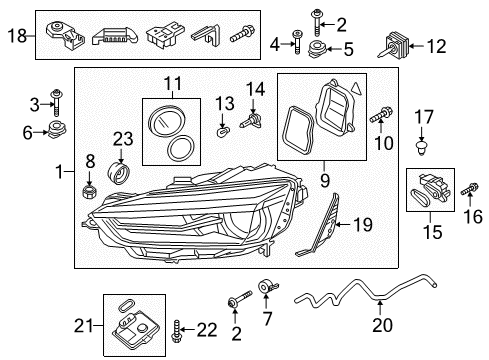 2018 Audi A5 Quattro Bulbs Diagram 1