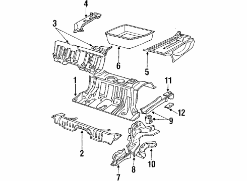 1990 Audi 100 Quattro Rear Floor Diagram 2