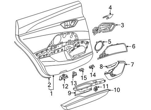 2022 Audi e-tron GT Interior Trim - Rear Door