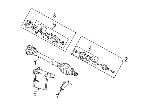 2006 Audi A6 Quattro Drive Axles - Front