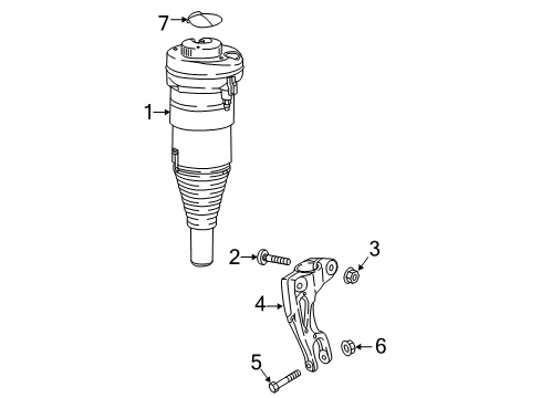 2022 Audi Q5 Shocks & Components - Front Diagram 1