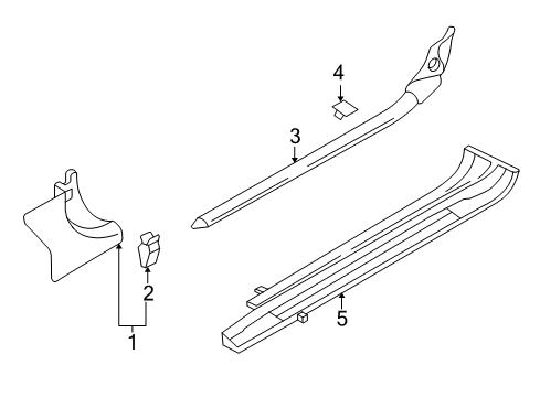 2014 Audi TTS Quattro Interior Trim - Pillars, Rocker & Floor Diagram 1