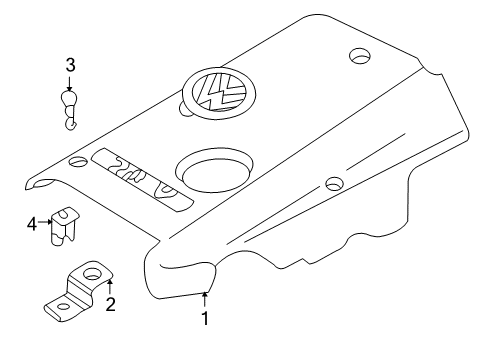 2004 Audi A4 Quattro Engine Appearance Cover