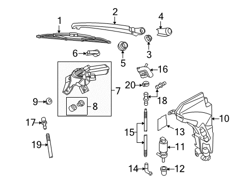 2015 Audi allroad Lift Gate - Wiper & Washer Components